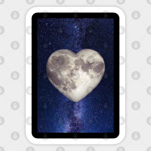 Heart Moon Art Collage Sticker by reesea